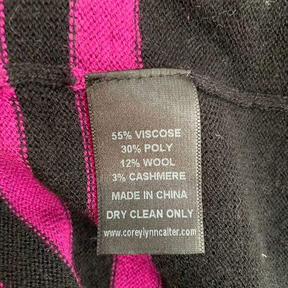 Corey Lynn Calter Womens Open Back Sweater M/L Striped Cotton Cashmere Blend - Picture 5 of 5